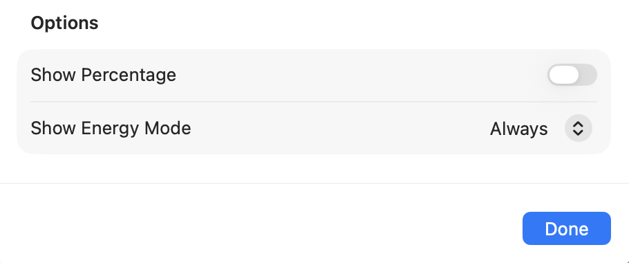 انتخاب نمایش درصد باتری مک