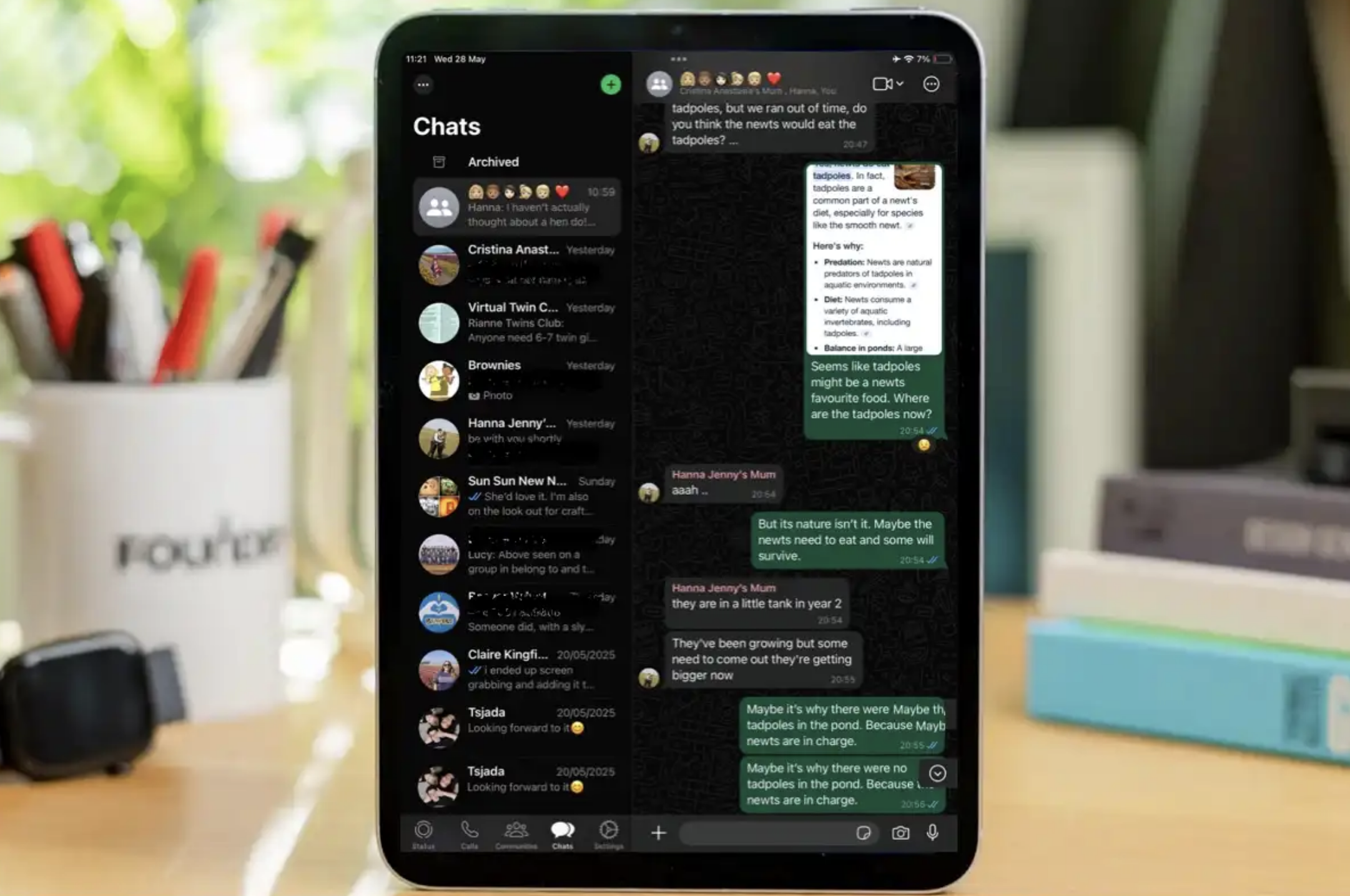 اجرای واتساپ روی تبلت آیپد